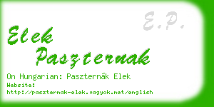elek paszternak business card
