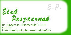 elek paszternak business card